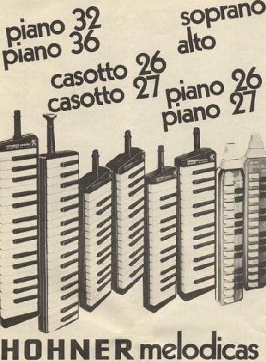 la famille des
mlodicas Hohner
